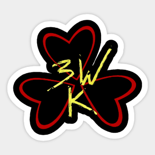 3 Way Kiss Logo Sticker